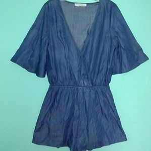 Blue jean romper